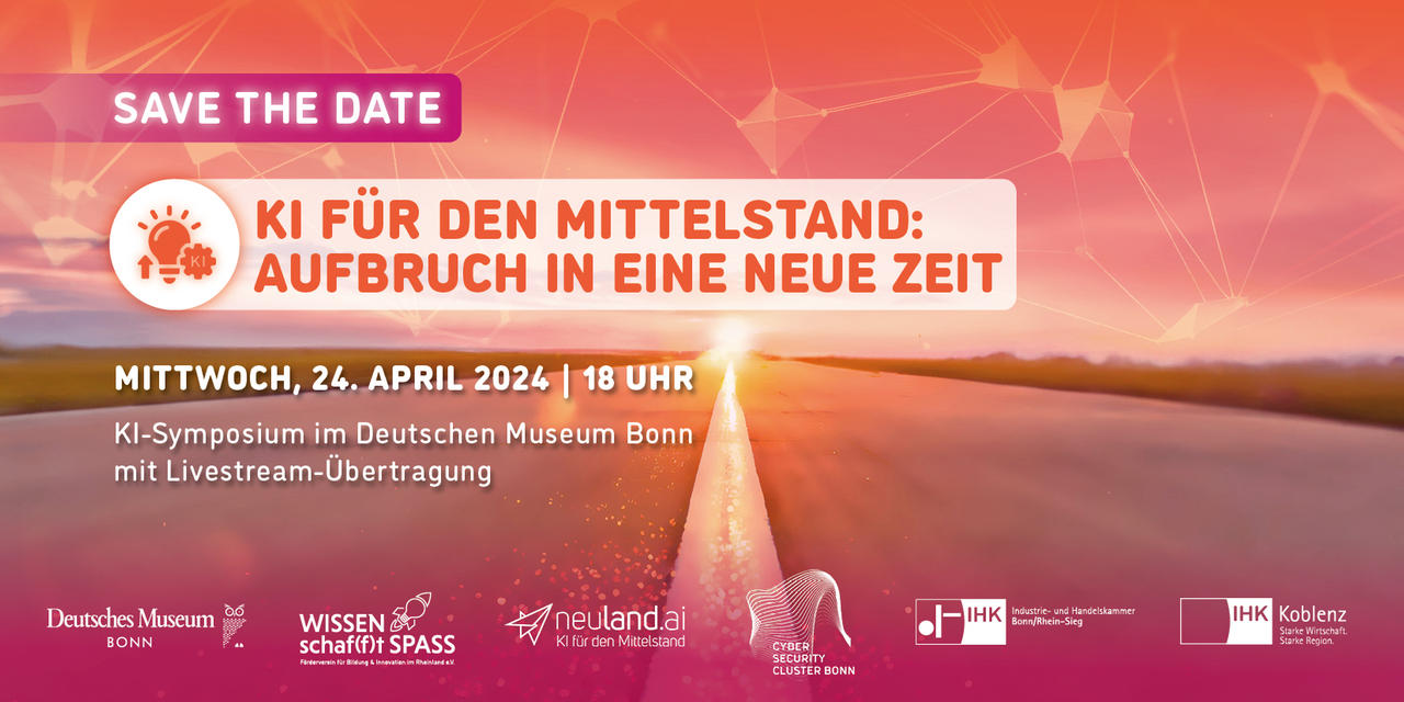 Save the Date KI Symposium Mittelstand 24.04.2024